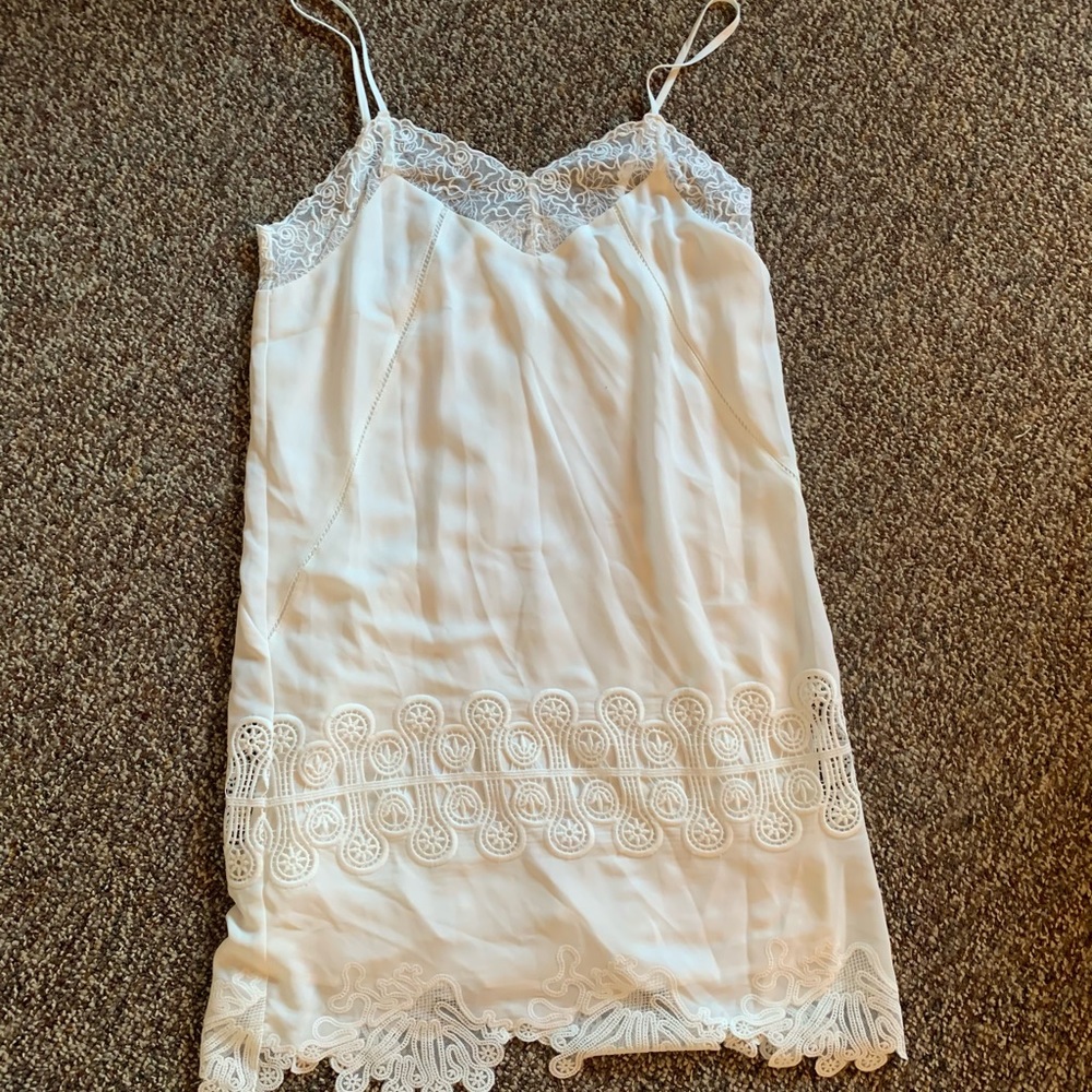 White lace cami dress